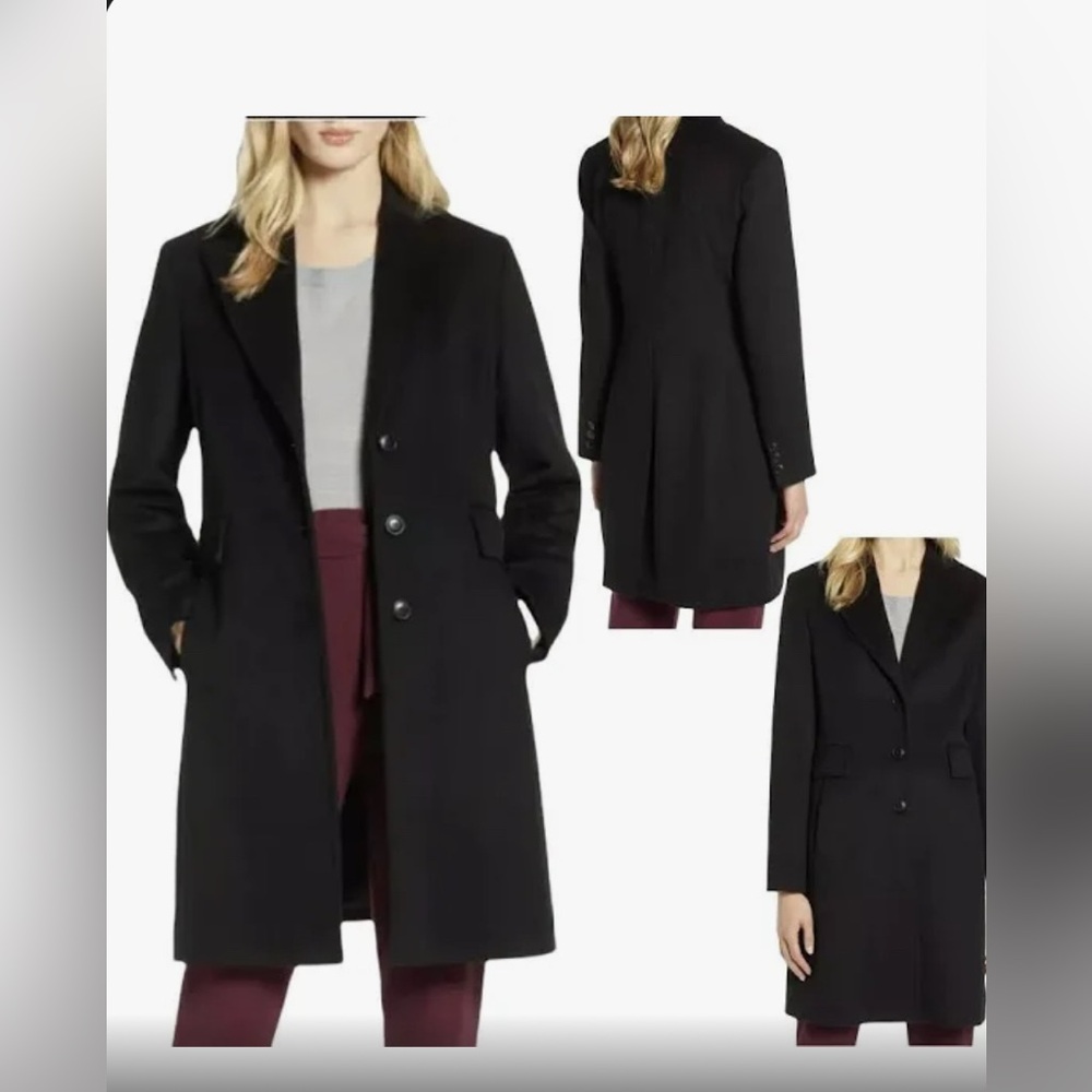 Halogen Single Breasted Wool Blend Coat, Size 14,… - image 4